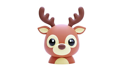 Fototapeta premium Cute 3D Cartoon Reindeer Character