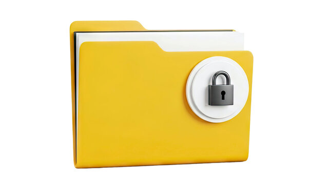 Yellow Folder with Lock Icon