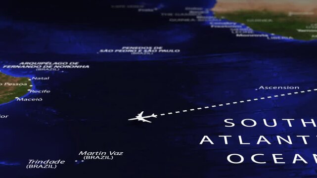 Flight From Addis Ababa ETHIOPIA to Asuncion PARAGUAY with flag pins