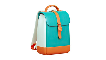 Color Block Backpack with Buckle Closure