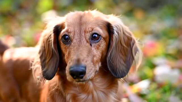 portrait of a brown dog 