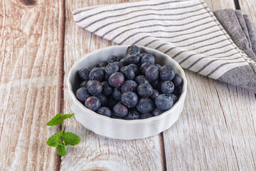 Raw ripe sweet and juicy blueberry