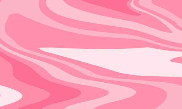 Playful abstract wavy pattern in shades of pink and white, featuring smooth, flowing curves and a sweet, bubblegum inspired aesthetic. vector Eps 10