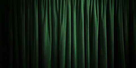 Rich green velvet curtain fabric, perfect for interior decoration and design.