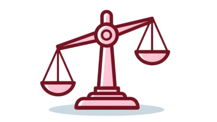 Flat Design Balance Scale Icon For Justice And Equality