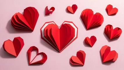 valentine red heart on a white background