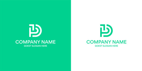 Fototapeta premium Modern Gradient Abstract Letter Logos Collection for Company Branding