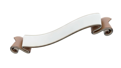 Beige and Brown Ribbon Banner