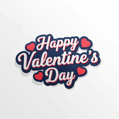 Stylish 'Happy Valentine's Day' lettering with red hearts on a dark background, perfect for greeting cards, banners, and romantic designs.