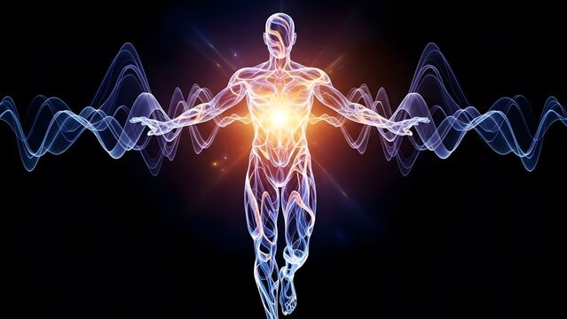 Visualizing the Human Energy Field An Abstract Representation of Inner Consciousness, Spiritual Power, and Vibrational Frequencies within a Cosmic Landscape