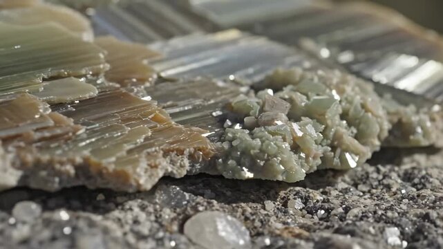 Close-up of Phengite Mica Mineral with Subtle Variations