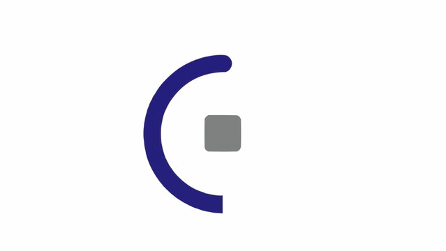 Simple Blue and Grey Logo Design.