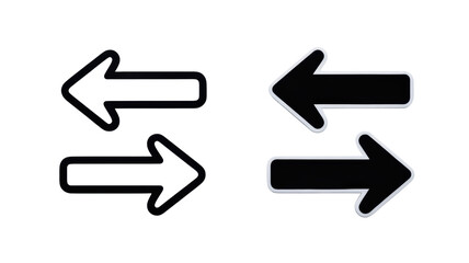 Four contrasting arrow symbols pointing in opposite directions on a dark background illustrating choice decision or movement with clean graphic design