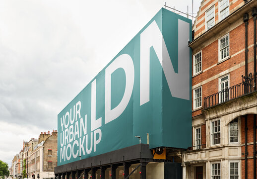 Big OOH Building wrap large format billboard in London