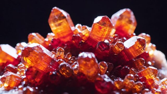 Close-Up of a Stunning Orange Crocoite Mineral Formation