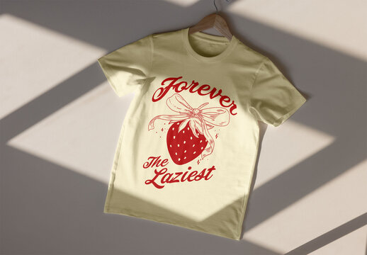 Mockup of Short-Sleeved T-Shirt for Kids