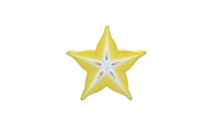 Cross-section of a ripe star fruit