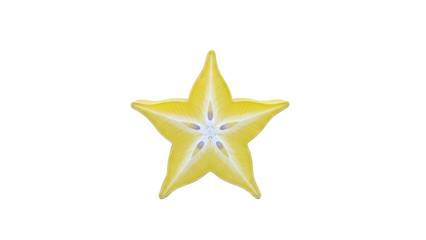 Cross-section of a ripe star fruit
