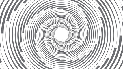 Fototapeta premium An abstract black and white spiral illustration featuring a 3d circular pattern with swirling vector lines and a wave texture to create a digital maze illusion backdrop