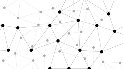 Abstract technology background featuring a vector 3d network of circles and spheres to represent a digital communication connection and business community web structure