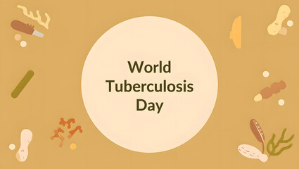Abstract banner design for world tuberculosis day awareness campaign