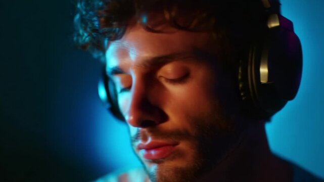 Capturing the Essence of Tranquility: A Person Immersed in Music, Surrendering to the Rhythm and Melodies While Experiencing a Moment of Peace and Reflection in a Serene Atmosphere Enhanced by