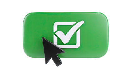 Green Check Mark Button with Cursor