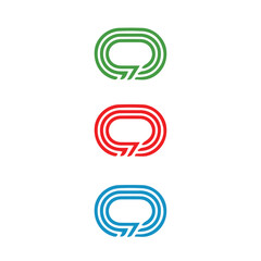 Track + letter O + arrows