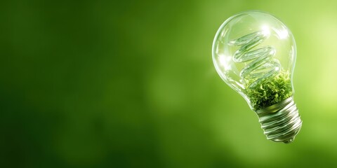 Eco-Consciousness Illuminated: A light bulb housing a miniature, vibrant tree, symbolizing the bright future of environmental sustainability.