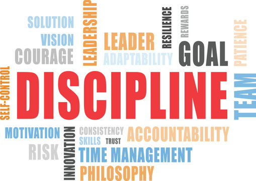 Discipline Sign, Icon, Text, Vector Illustration