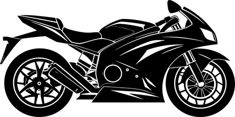 Obraz premium Bring speed to your designs! Get sports motorcycle vector assets with precise details and sharp lines. Perfect for logos, merchandise, or automotive designs. get it now