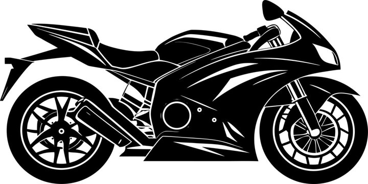 Bring speed to your designs! Get sports motorcycle vector assets with precise details and sharp lines. Perfect for logos, merchandise, or automotive designs. get it now