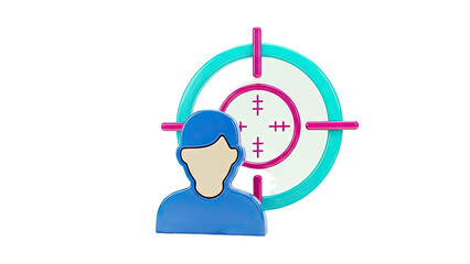 Targeted User Icon with Crosshairs