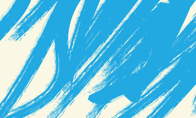 Fototapeta premium Dynamic diagonal blue brush stroke banner background. Hand drawn vector grainy brush stroke texture. Distress damaged edge vintage template with squiggle or expressive abstract bold smears background