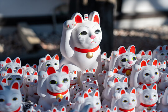 Maneki-neko at Gotokuji Lucky Cat