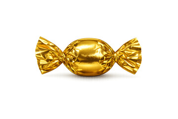 Golden  color shiny candy wrapper PNG for mockup 