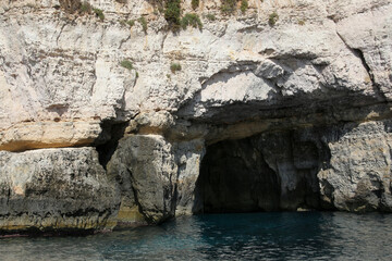 The cliffs around Dwejra Point, Gozo, Malta 