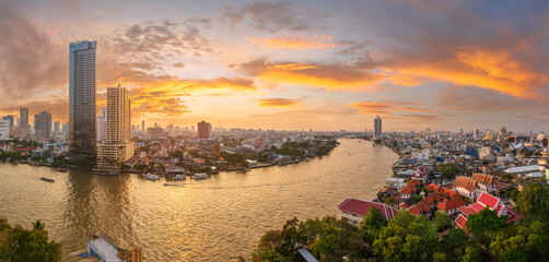 Aerial Bangkok Cityscape