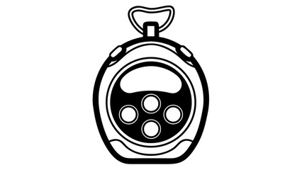 An overhead view of a stopwatch with a black face and white dials, symbolizing time management and sports timing