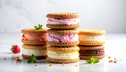 Fototapeta premium stack of colorful cookies