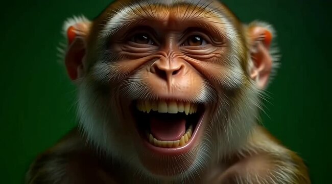 Funny monkey green screen background 