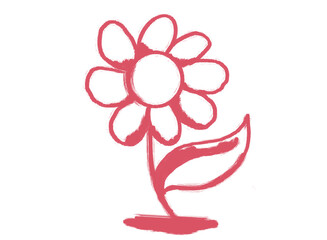 minimalist fine line floral art,simple wildflower outline sketch