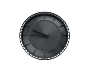 A Modern Charcoal Black Wall Clock 09 45 Nine Forty Five 9 45 For Modern Interiors 3D Illustration