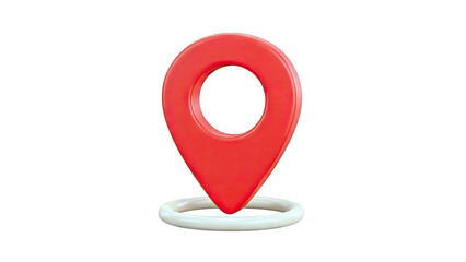 3D Red Map Pin Icon