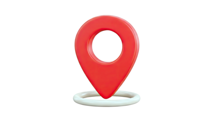3D Red Map Pin Icon