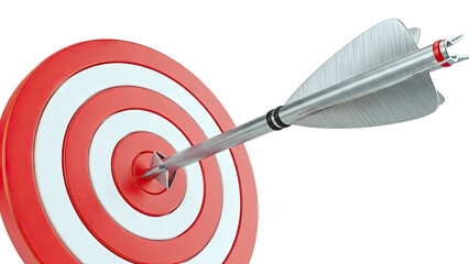 Arrow hitting the bullseye on a target