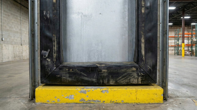 Industrial loading dock seal and foam shelter for warehouse logistics and distribution