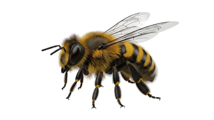 Detailed 3D Render of a Honey Bee