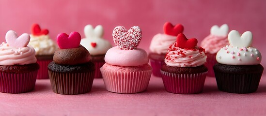 Festive delicious cupcakes for Valentine's Day