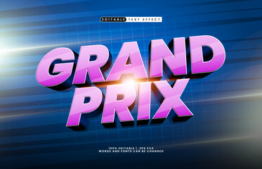 Grand Prix Editable Text Effect &ndash; Fast Motion Bold Typography for Racing, Game, and Sport Design